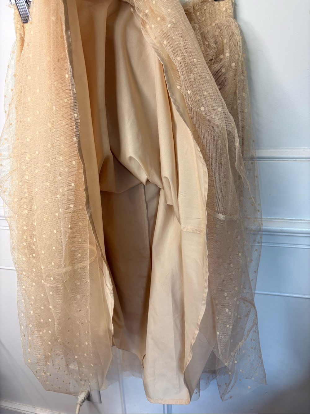 Disney by Lauren Conrad polka Dot Tulle Midi Skirt in Beige - Picture 6 of 16